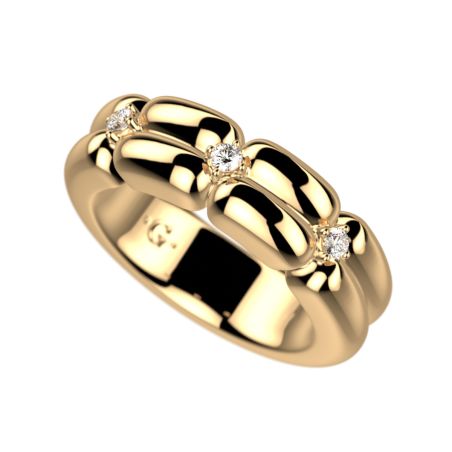 Bague femme fine les georgettes allure laiton dorée 1898-508-054 – bagues laiton