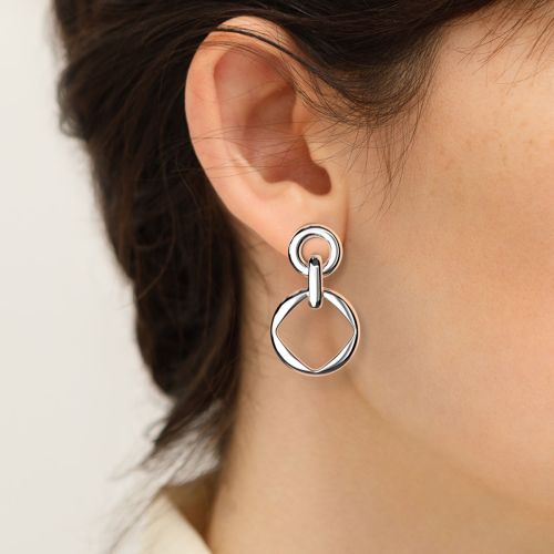 Boucles d'Oreilles Femme Pendantes Les Georgettes Runway Laiton Argentée 1901-200-0TU