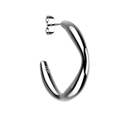 Boucles d'oreilles femme créoles les georgettes runway laiton argentée 1902-200-0tu – boucles d'oreilles laiton