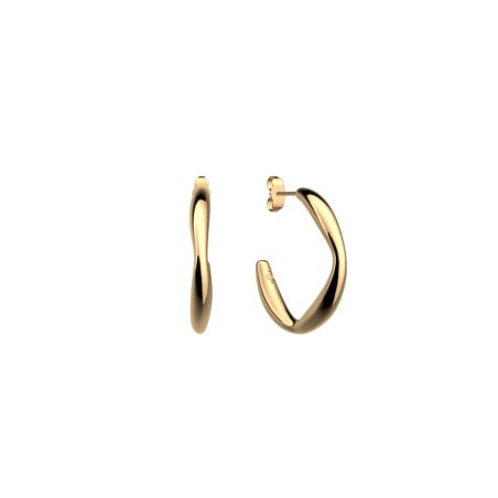 Boucles d'oreilles femme créoles les georgettes runway laiton dorée 1902-500-0tu – créoles