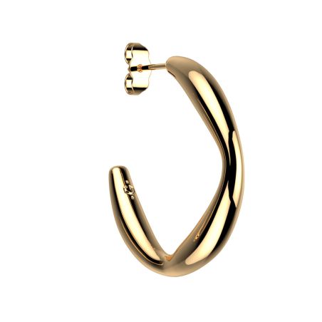 Boucles d'oreilles femme créoles les georgettes runway laiton dorée 1902-500-0tu – créoles