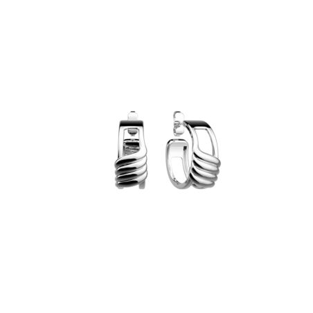 Boucles d'oreilles femme créoles les georgettes andy laiton argentée 1908-200-0tu – boucles d'oreilles laiton