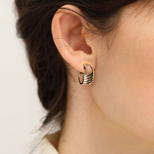 Boucles d'Oreilles Femme Créoles Les Georgettes Andy Laiton Dorée 1908-500-0TU