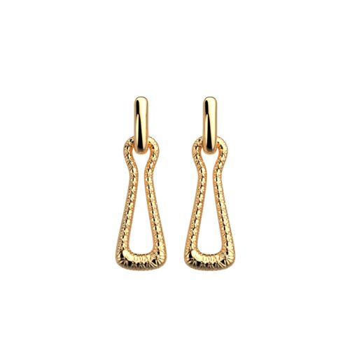 Boucles d'Oreilles Femme Pendantes Les Georgettes Afterwork Laiton Dorée 1939-500-0TU