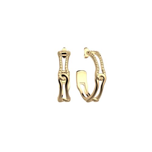 Boucles d'Oreilles Femme Créoles Les Georgettes Afterwork Laiton Dorée 1940-500-0TU