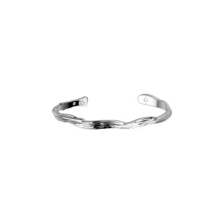 Bracelet femme jonc les georgettes présage laiton argentée 1961-200-00m – bracelets personnalisables