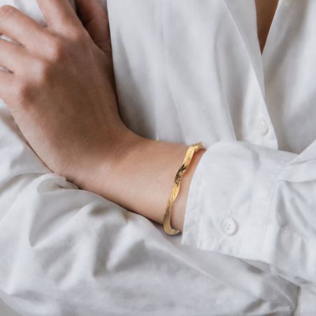 Bracelet femme jonc les georgettes présage laiton dorée 1961-500-00m – joncs