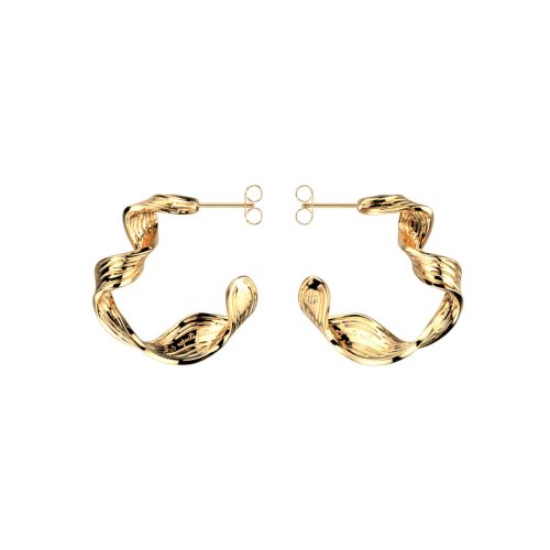 Boucles d'Oreilles Femme Créoles Les Georgettes Présage Laiton Dorée 1962-500-0TU
