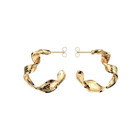 Boucles d'oreilles femme créoles les georgettes présage laiton dorée 1962-500-0tu – boucles d'oreilles laiton