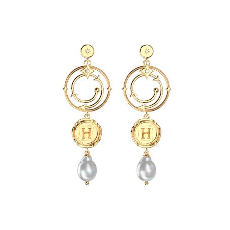 Boucles d'oreilles femme pendantes les georgettes enchantement laiton dorée 1967-508-0tu – boucles d'oreilles pendantes