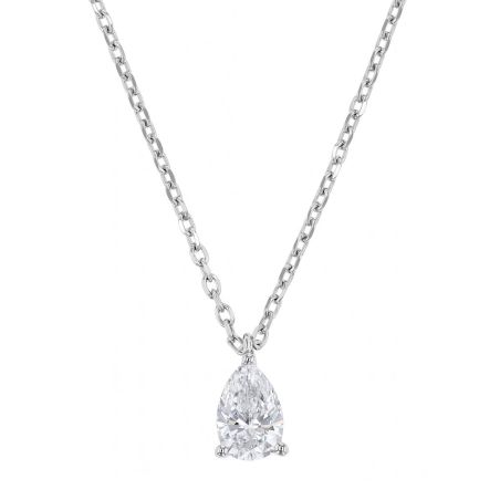 Collier femme poire edora or 9 carats blanc et diamant de synthèse edocol/gp64.36.g.5.9 – colliers mariage