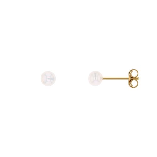 Boucles d'Oreilles Puces Enfant EDORA COLLECTION ESSENTIAL Or 375/1000 Perles de Culture