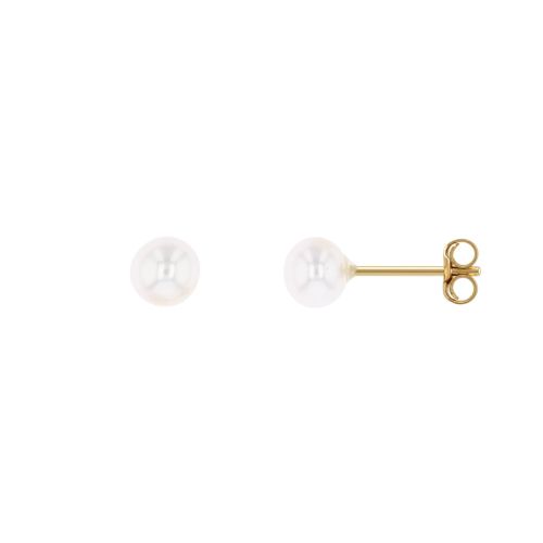 Boucles d'Oreilles Puces Enfant EDORA COLLECTION ESSENTIAL Or 375/1000 Perles de Culture