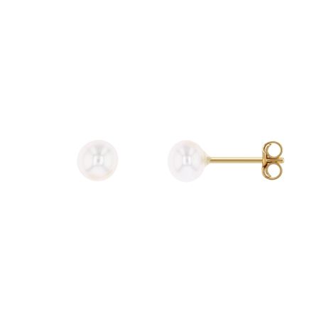 Boucles d'oreilles puces enfant edora collection essential or 375/1000 perles de culture – puces