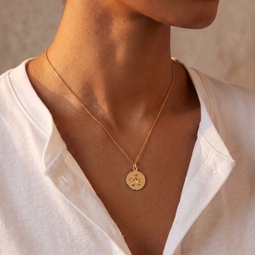 Pendentif EDORA COLLECTION ESSENTIAL ROND ANGE Or Jaune 375/1000