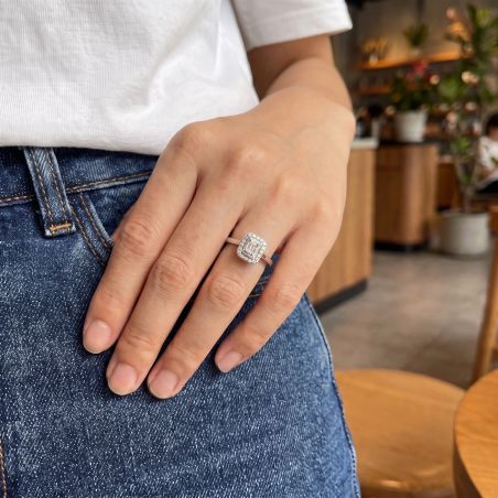 Bague Femme CAVROIS CapriceOR 750/1000 Blanc et Diamants CR3262D30W
