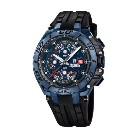 Montre homme chronographe festina chrono bike 2026 acier bleu f20757/1 – chronographes
