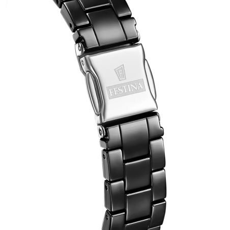 Montre femme quartz festina ceramic céramique noir f20751/7 – analogiques