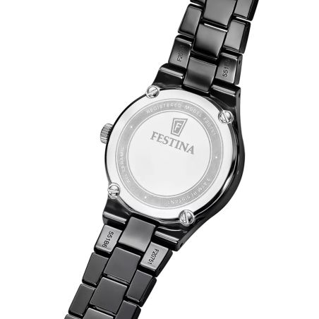 Montre femme quartz festina ceramic céramique noir f20751/7 – analogiques