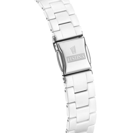Montre femme quartz festina ceramic céramique blanc f20751/1 – analogiques