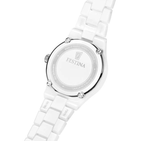 Montre femme quartz festina ceramic céramique blanc f20751/1 – analogiques
