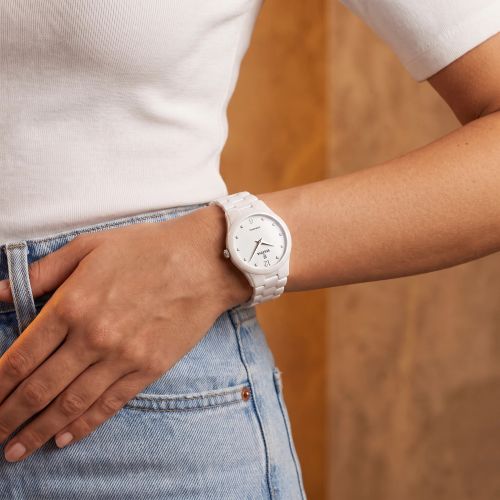 Montre Femme Quartz Festina Ceramic Céramique Blanc F20751/1