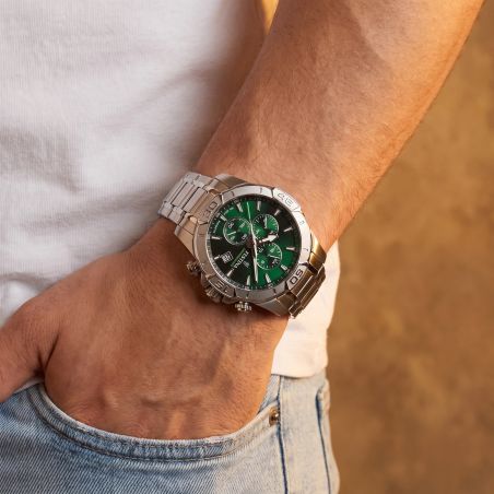 Montre Homme Chronographe Festina Timeless Chronograph Acier Vert F20704/5
