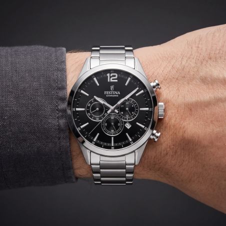 Montre Homme Chronographe Festina Chrono Sport Acier Noir F20343/8
