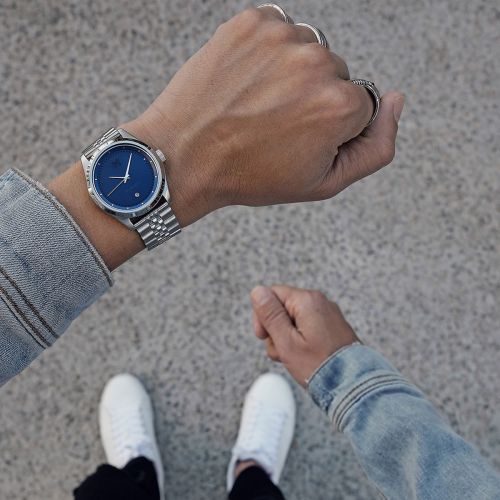 Montre Unisexe Quartz MVMT Rise Acier Bleu D-TC01-BLUS