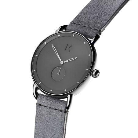 Montre homme quartz mvmt revolver cuir gris d-mr01-sgr – analogiques