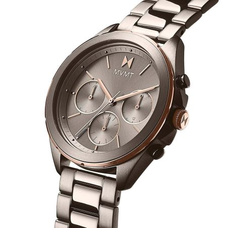 Montre femme chronographe mvmt getaway acier gris 28000130-d – analogiques
