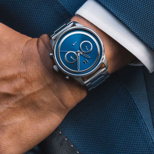 Montre Homme Chronographe MVMT Powerlane Acier Bleu 28000124-D