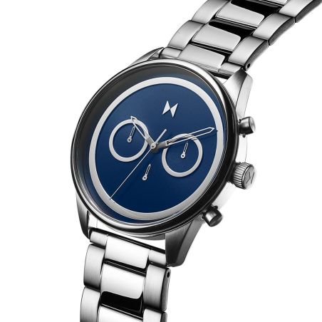 Montre homme chronographe mvmt powerlane acier bleu 28000124-d – analogiques