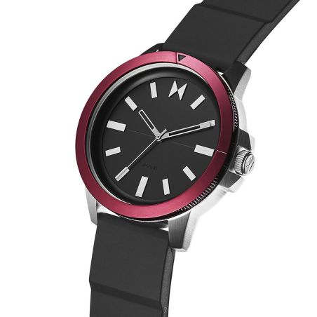 Montre homme quartz mvmt diver silicone noir 28000073-d – analogiques