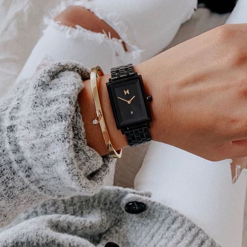 Montre Femme Quartz MVMT Caviar Acier Noir 28000057-D