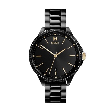 Montre femme quartz mvmt coronada acier noir 28000056-d – analogiques