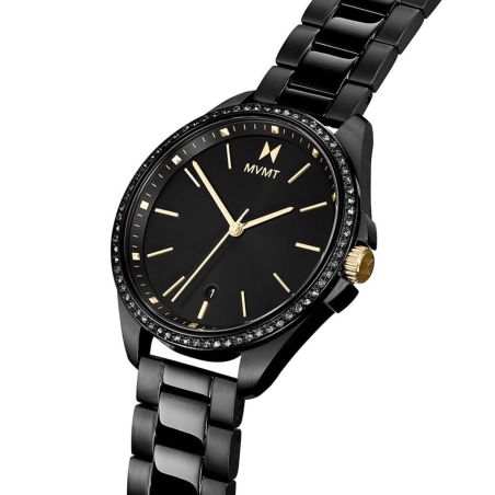 Montre femme quartz mvmt coronada acier noir 28000056-d – analogiques