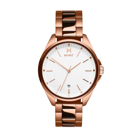 Montre femme quartz mvmt coronada acier doré rose 28000002-d – analogiques