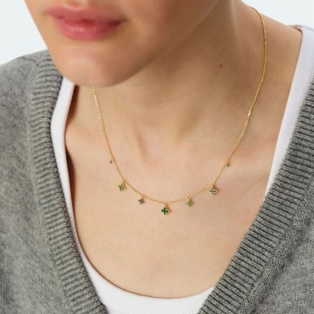 Collier Femme Court Agatha BELOVED Métal Vert 02690244-658-TU