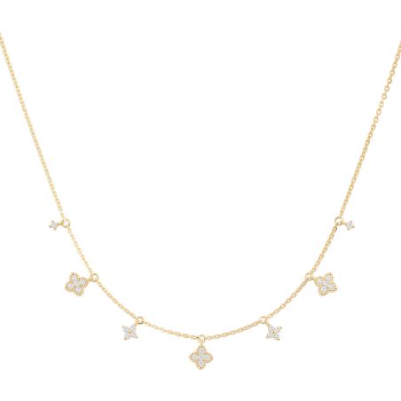 Collier femme court agatha beloved argent dorée 02690244-137-tu – colliers tendances