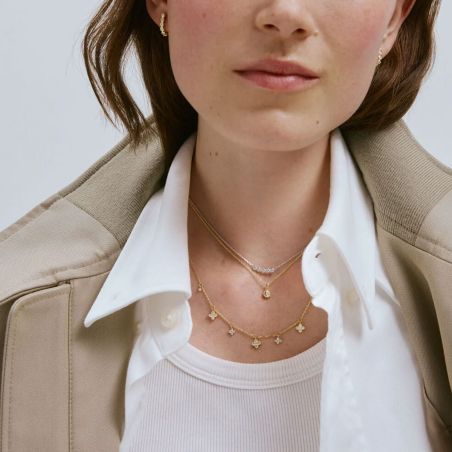 Collier Femme Court Agatha BELOVED Argent Dorée 02690244-137-TU