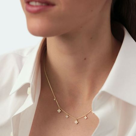 Collier femme court agatha beloved argent dorée 02690244-137-tu – colliers tendances