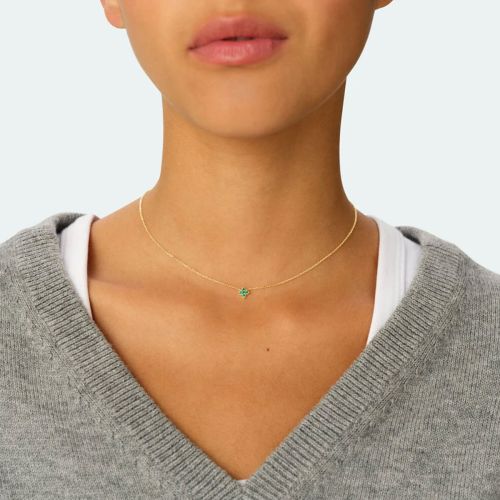 Collier Femme Court Agatha BELOVED Métal Vert 02690243-658-TU