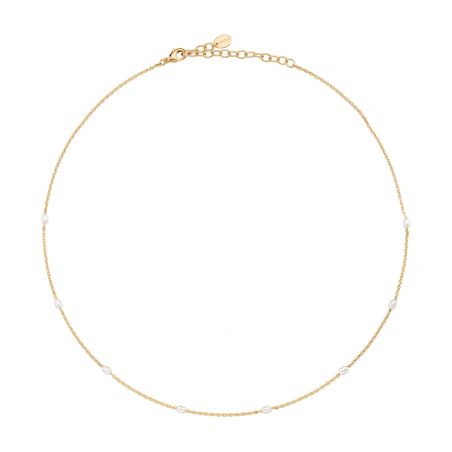Collier femme court agatha jasmin métal dorée 02680493-978-tu – colliers tendances