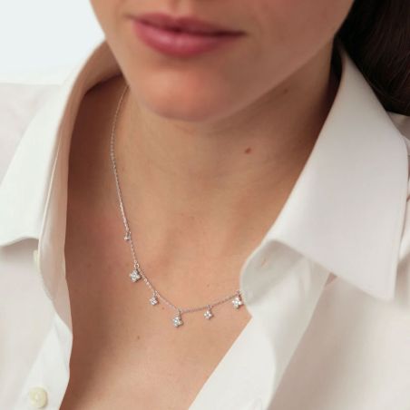 Collier femme court agatha beloved argent argentée 02621094-136-tu – colliers tendances