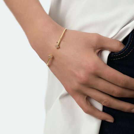 Bracelet Femme Jonc Agatha BELOVED Argent Dorée 02490504-137-TU