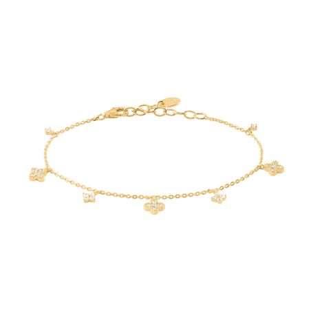 Bracelet femme souple agatha beloved argent dorée 02490502-137-tu – bracelet fantaisie femme