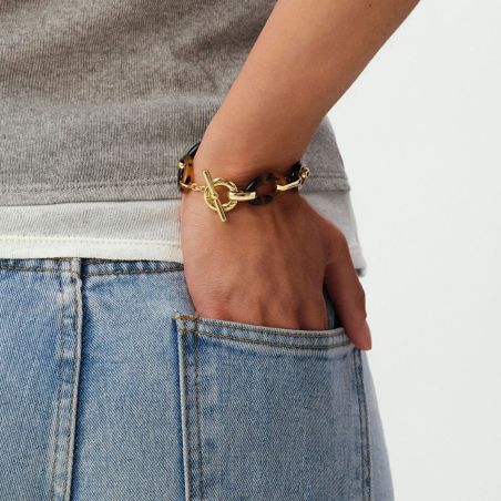Bracelet Femme Souple Agatha ARIA Métal Dorée 02480362-173-TU