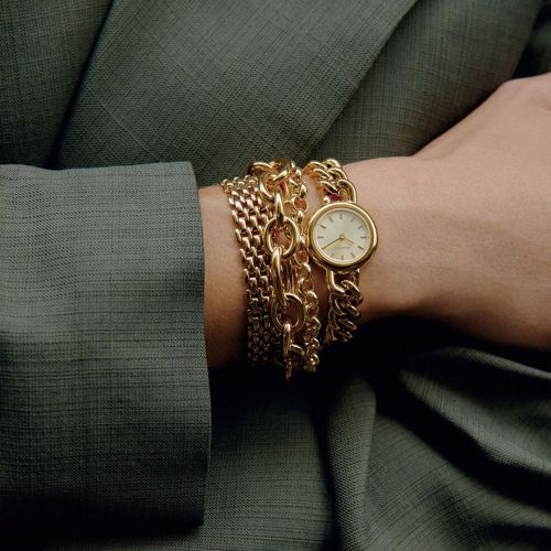 Bracelet Femme Souple Agatha LEA Métal Dorée 02480356-157-TU
