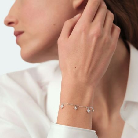 Bracelet femme souple agatha beloved argent argentée 02420799-136-tu – bracelet fantaisie femme